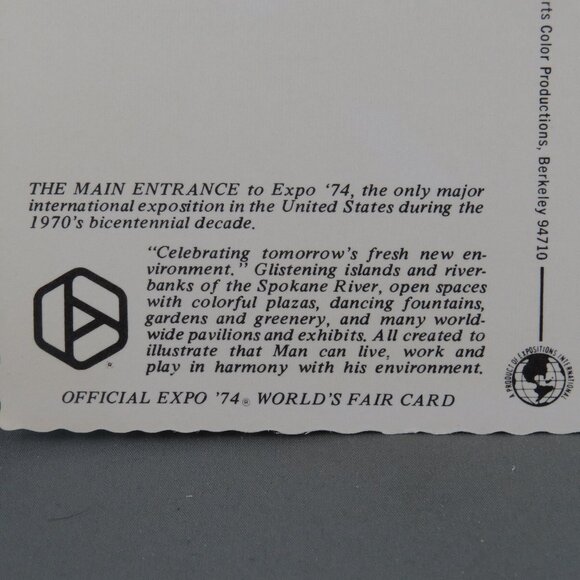 Vintage Postcard - Expo 1974 Main Entrance - Continental Card - Picture 3 of 4